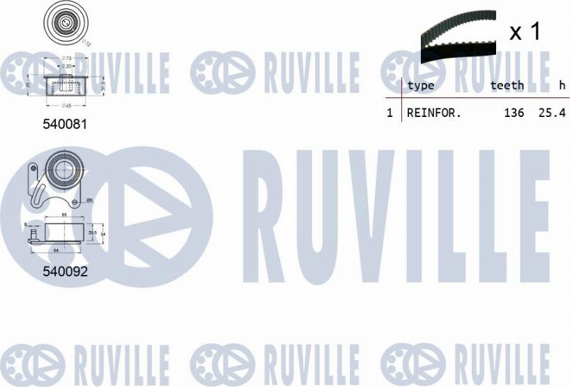 Ruville 550189 - Zobsiksnas komplekts www.autospares.lv