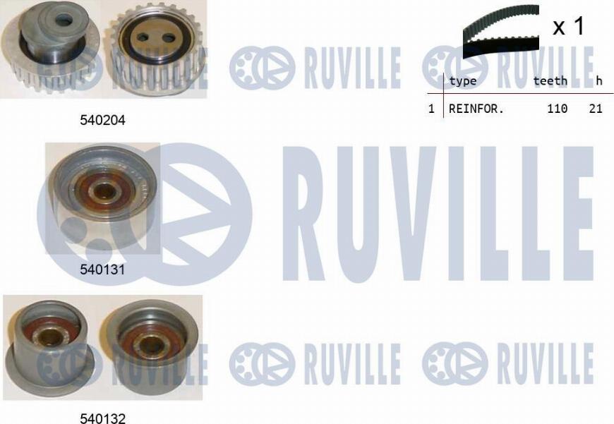 Ruville 550130 - Zobsiksnas komplekts autospares.lv