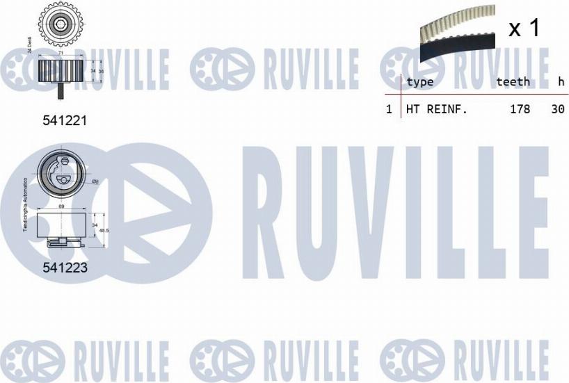 Ruville 550122 - Zobsiksnas komplekts www.autospares.lv