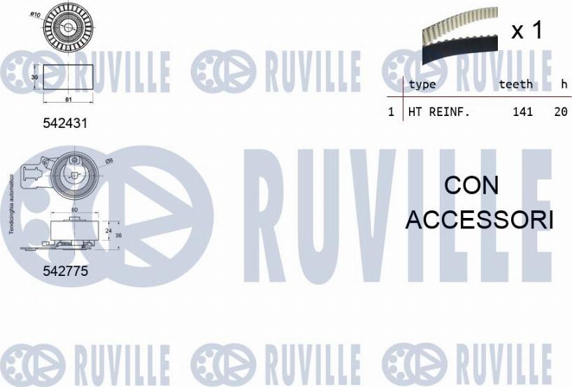 Ruville 550395 - Zobsiksnas komplekts www.autospares.lv