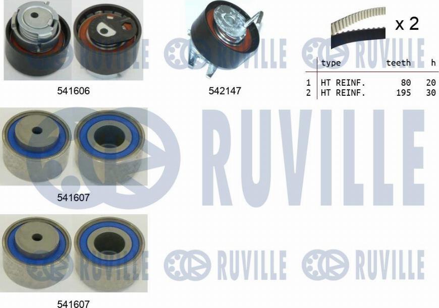 Ruville 550397 - Zobsiksnas komplekts autospares.lv