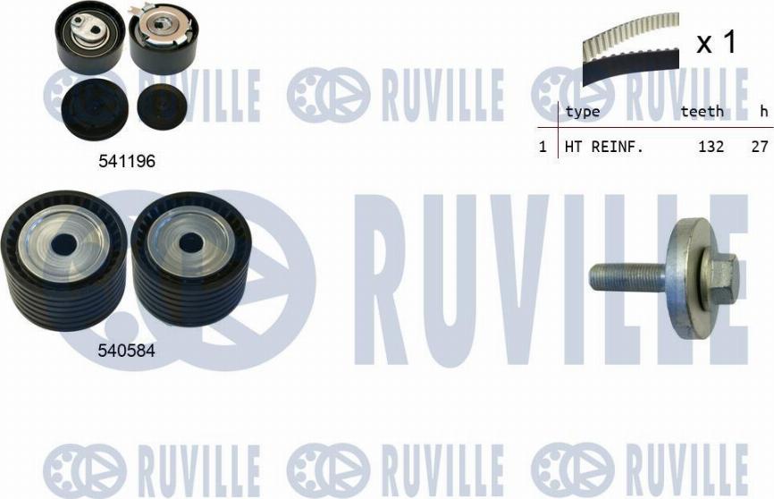 Ruville 550357 - Zobsiksnas komplekts www.autospares.lv