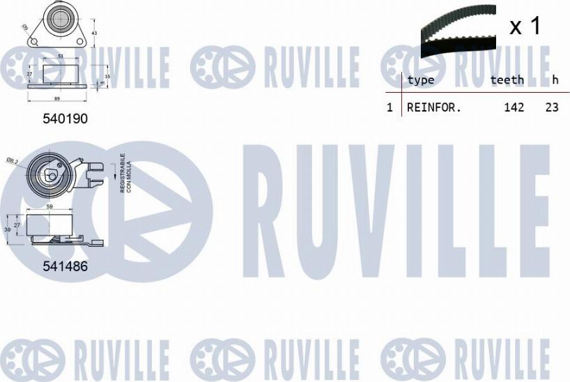 Ruville 550364 - Zobsiksnas komplekts www.autospares.lv