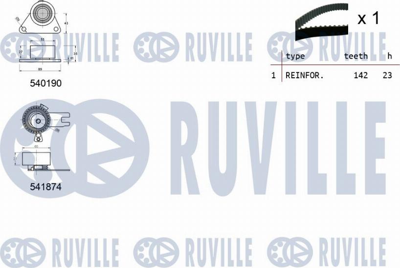 Ruville 550365 - Zobsiksnas komplekts www.autospares.lv