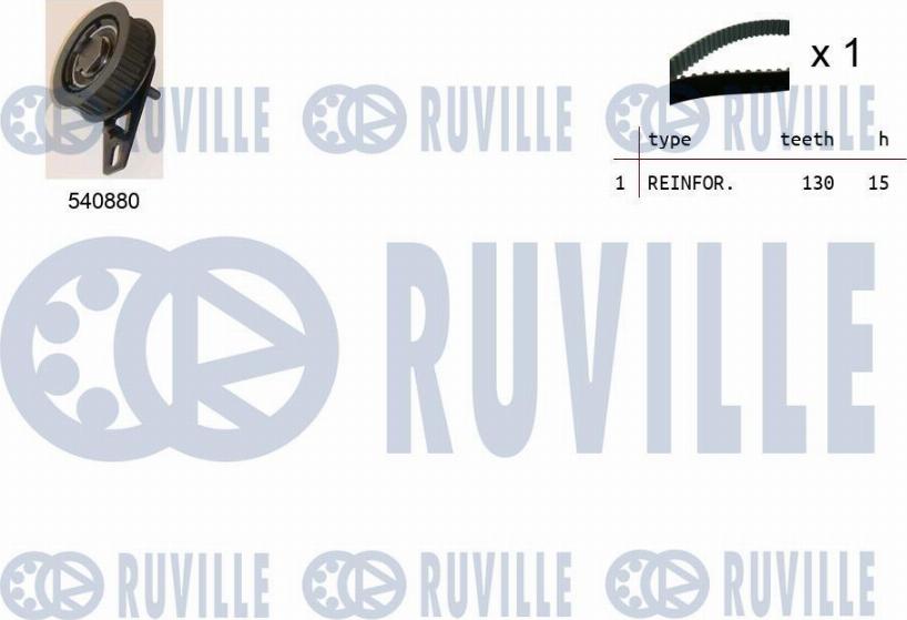 Ruville 550309 - Комплект зубчатого ремня ГРМ www.autospares.lv