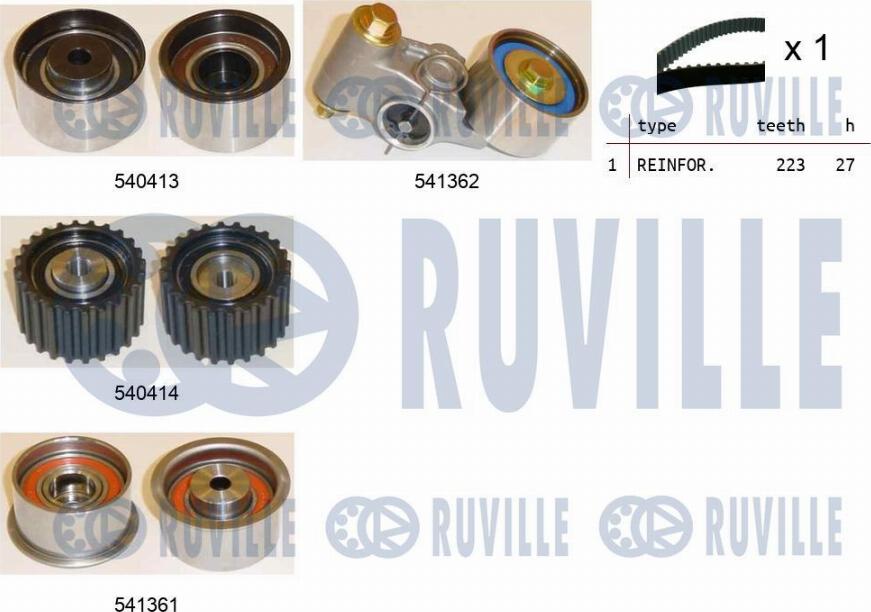 Ruville 550313 - Timing Belt Set www.autospares.lv