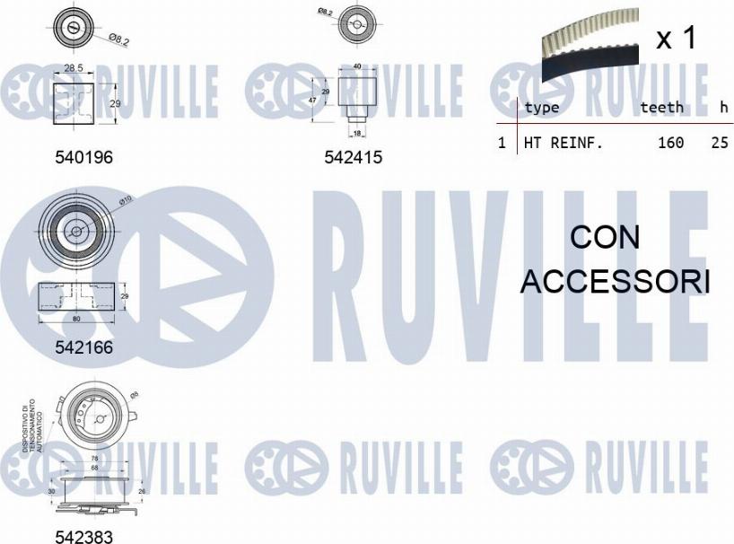 Ruville 550335 - Zobsiksnas komplekts www.autospares.lv