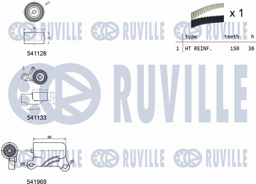 Ruville 550291 - Zobsiksnas komplekts www.autospares.lv