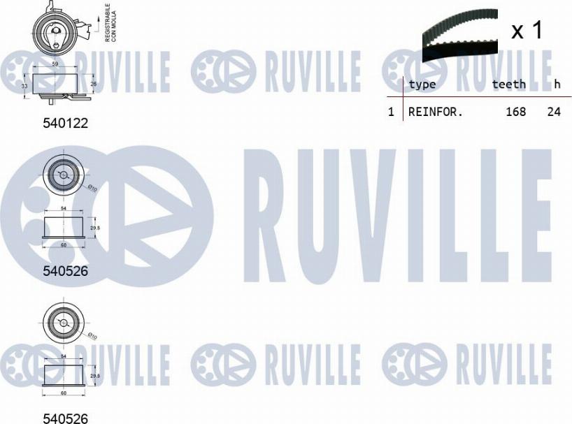 Ruville 550245 - Zobsiksnas komplekts autospares.lv