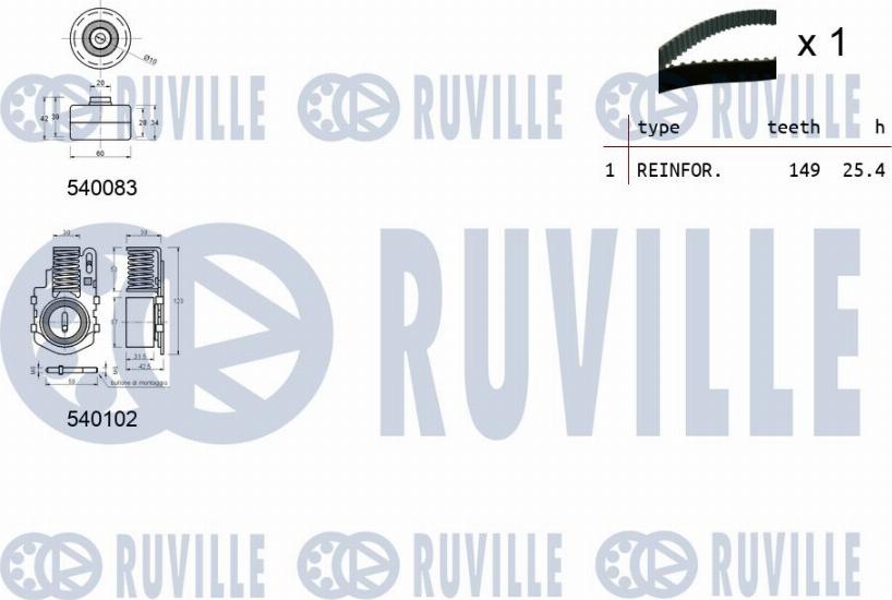 Ruville 550240 - Zobsiksnas komplekts www.autospares.lv