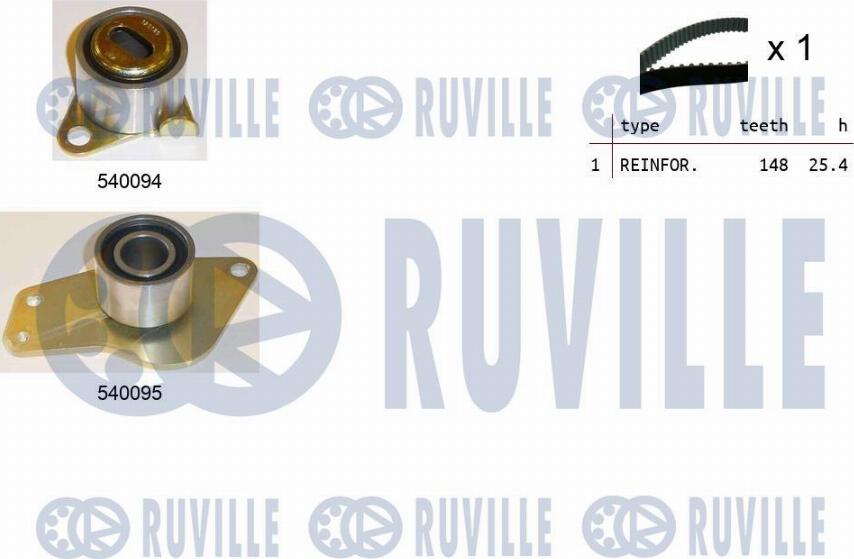 Ruville 550247 - Комплект зубчатого ремня ГРМ www.autospares.lv