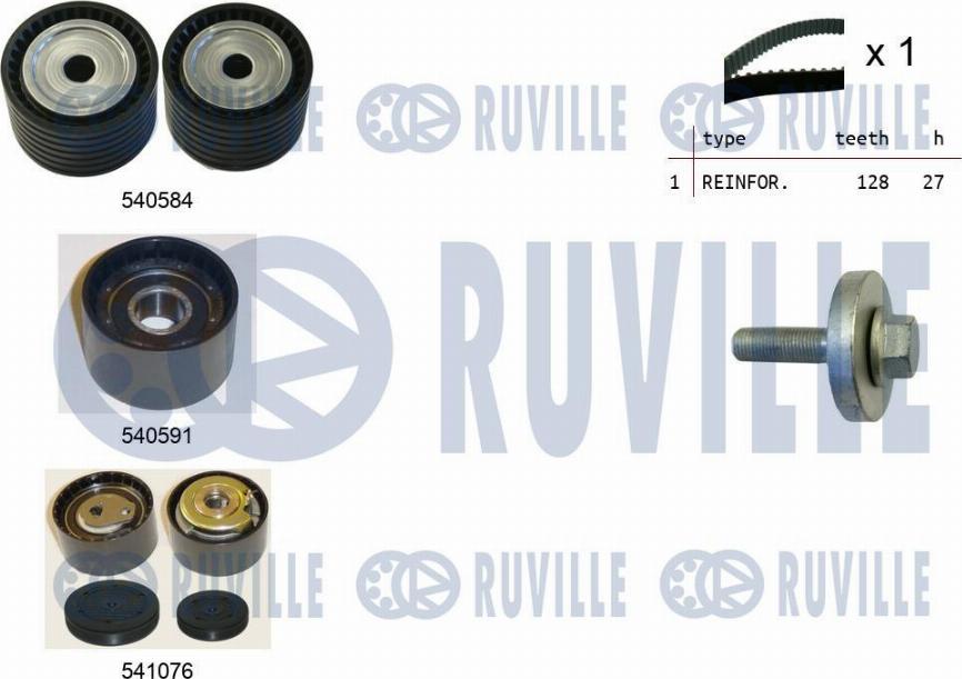 Ruville 550254 - Timing Belt Set www.autospares.lv