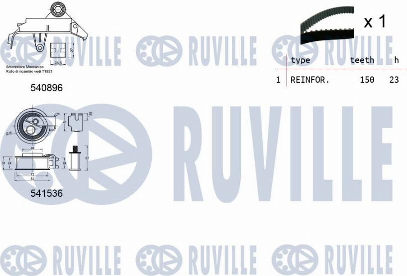 Ruville 550251 - Timing Belt Set www.autospares.lv