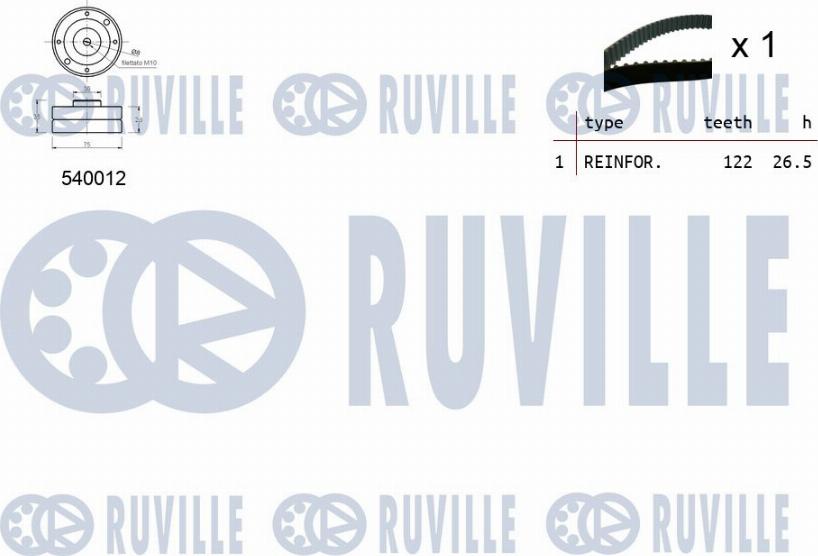 Ruville 550258 - Zobsiksnas komplekts www.autospares.lv