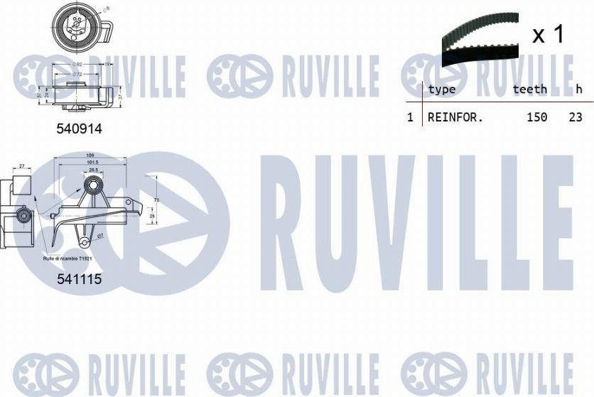 Ruville 550257 - Timing Belt Set www.autospares.lv