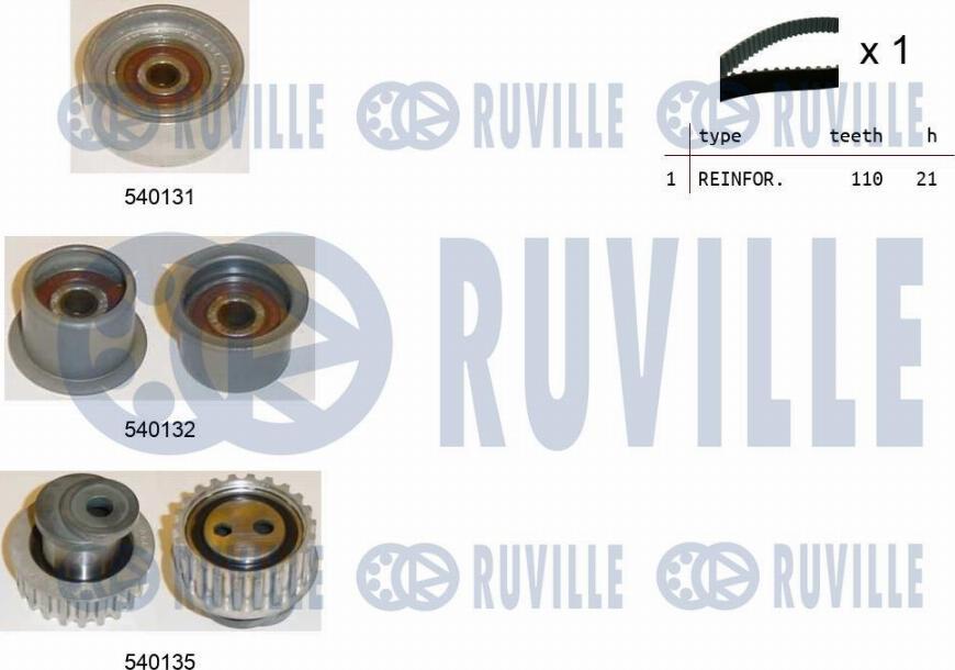 Ruville 550204 - Zobsiksnas komplekts autospares.lv