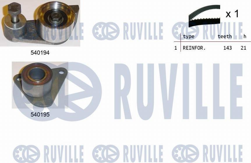 Ruville 550211 - Zobsiksnas komplekts autospares.lv