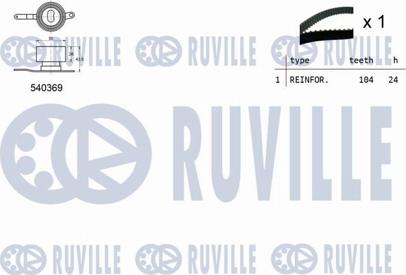 Ruville 550217 - Zobsiksnas komplekts www.autospares.lv