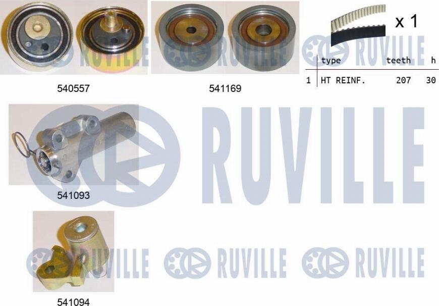 Ruville 550282 - Zobsiksnas komplekts autospares.lv