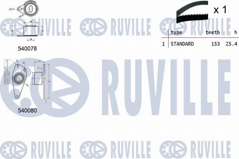 Ruville 550237 - Zobsiksnas komplekts www.autospares.lv