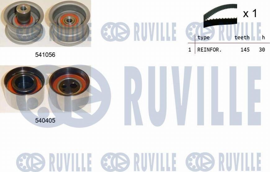 Ruville 550274 - Комплект зубчатого ремня ГРМ www.autospares.lv