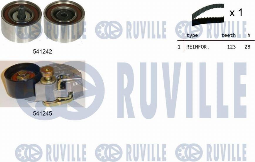 Ruville 550275 - Zobsiksnas komplekts www.autospares.lv