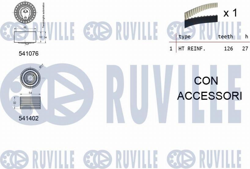 Ruville 550278 - Timing Belt Set www.autospares.lv