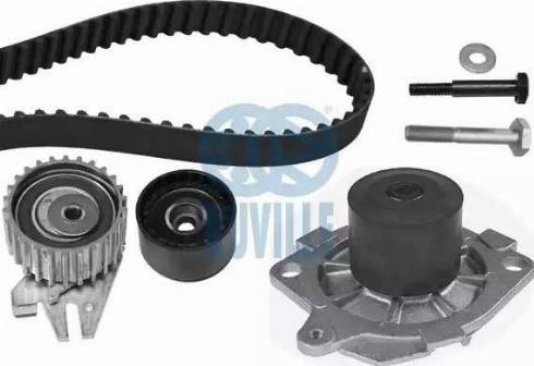 Ruville 55844731 - Водяной насос + комплект зубчатого ремня ГРМ www.autospares.lv