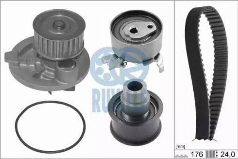 Ruville 55305701 - Water Pump & Timing Belt Set www.autospares.lv