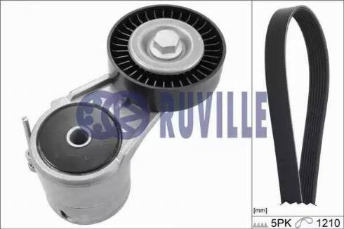 Ruville 5533881 - Ķīļrievu siksnu komplekts www.autospares.lv