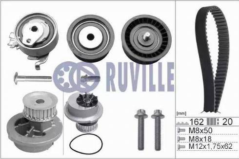 Ruville 55327731 - Ūdenssūknis + Zobsiksnas komplekts www.autospares.lv