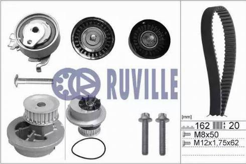 Ruville 55327723 - Ūdenssūknis + Zobsiksnas komplekts www.autospares.lv