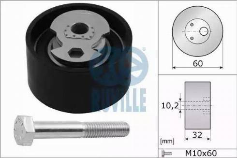 Ruville 55240 - Spriegotājrullītis, Gāzu sadales mehānisma piedziņas siksna www.autospares.lv