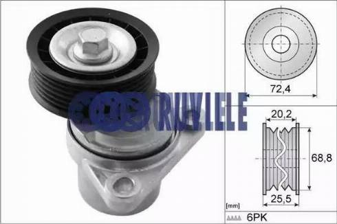 Ruville 55289 - Belt Tensioner, v-ribbed belt www.autospares.lv