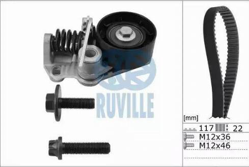 Ruville 5528570 - Комплект зубчатого ремня ГРМ www.autospares.lv