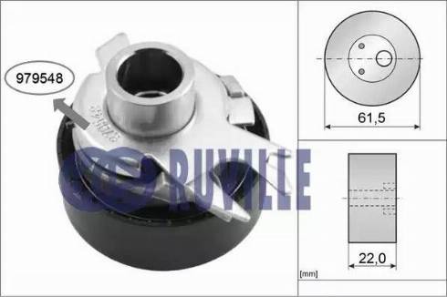 Ruville 55719 - Spriegotājrullītis, Gāzu sadales mehānisma piedziņas siksna www.autospares.lv