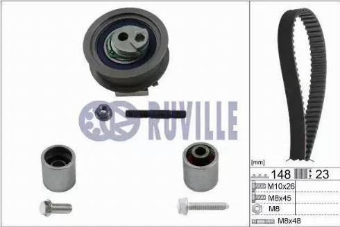 Ruville 5577270 - Комплект зубчатого ремня ГРМ www.autospares.lv