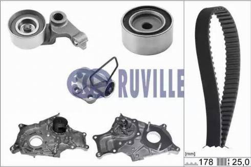 Ruville 56951712 - Ūdenssūknis + Zobsiksnas komplekts www.autospares.lv