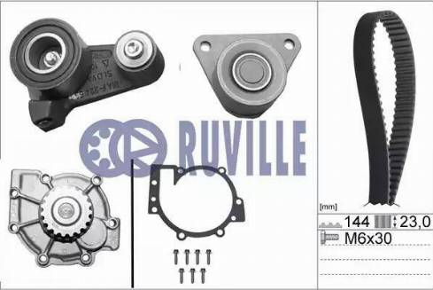 Ruville 56512711 - Ūdenssūknis + Zobsiksnas komplekts www.autospares.lv