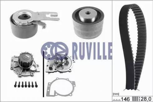 Ruville 56521701 - Ūdenssūknis + Zobsiksnas komplekts www.autospares.lv