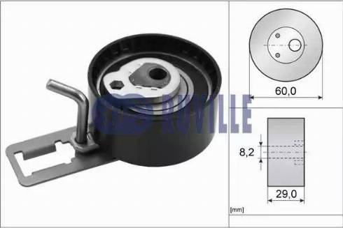 Ruville 56664 - Spriegotājrullītis, Gāzu sadales mehānisma piedziņas siksna www.autospares.lv