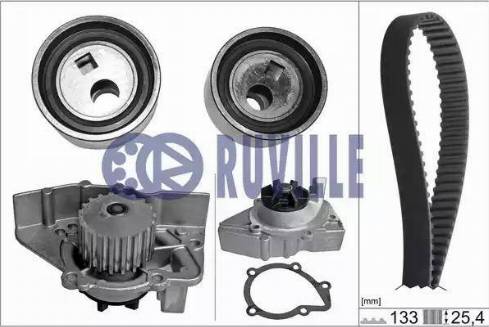 Ruville 56607701 - Ūdenssūknis + Zobsiksnas komplekts www.autospares.lv