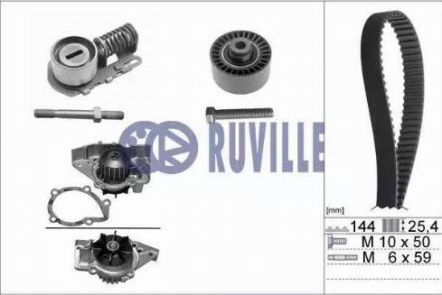 Ruville 56623701 - Ūdenssūknis + Zobsiksnas komplekts www.autospares.lv