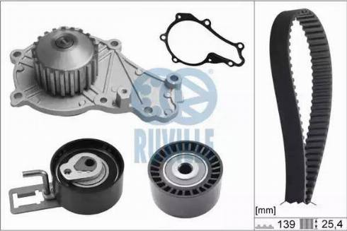 Ruville 56676701 - Ūdenssūknis + Zobsiksnas komplekts autospares.lv