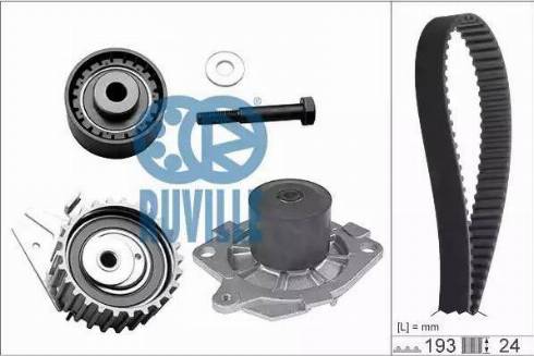 Ruville 56036761 - Ūdenssūknis + Zobsiksnas komplekts www.autospares.lv