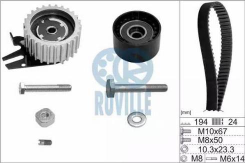 Ruville 5603670 - Комплект зубчатого ремня ГРМ www.autospares.lv