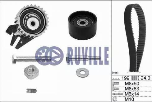 Ruville 5603671 - Комплект зубчатого ремня ГРМ www.autospares.lv