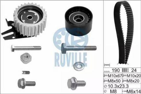 Ruville 5603677 - Комплект зубчатого ремня ГРМ www.autospares.lv