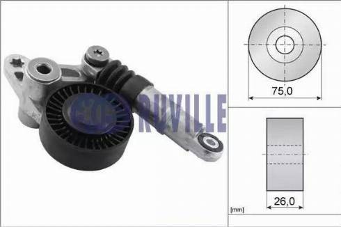 Ruville 56358 - Натяжитель, поликлиновый ремень www.autospares.lv