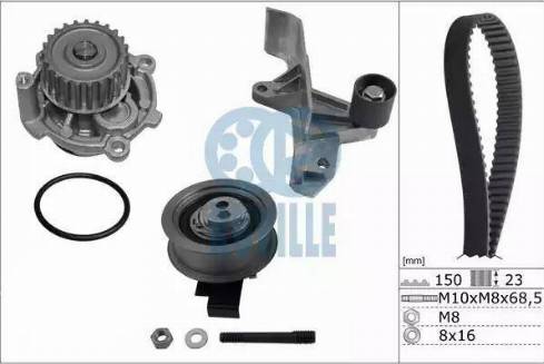 Ruville 56364712 - Ūdenssūknis + Zobsiksnas komplekts autospares.lv